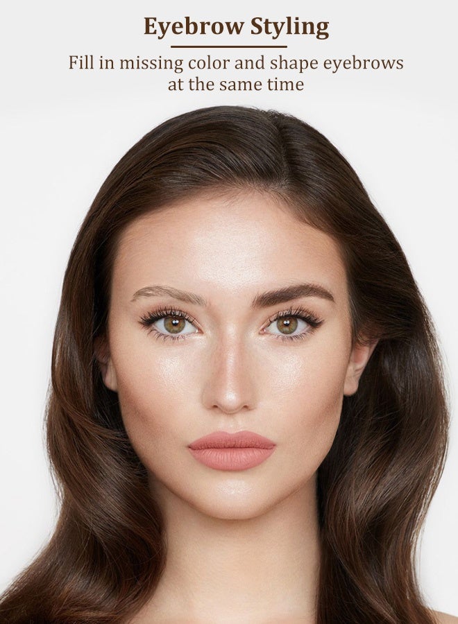 （dark brown）Multi-functional eyebrow powder for defining eyebrows and filling in hairline - Image 4
